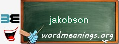 WordMeaning blackboard for jakobson